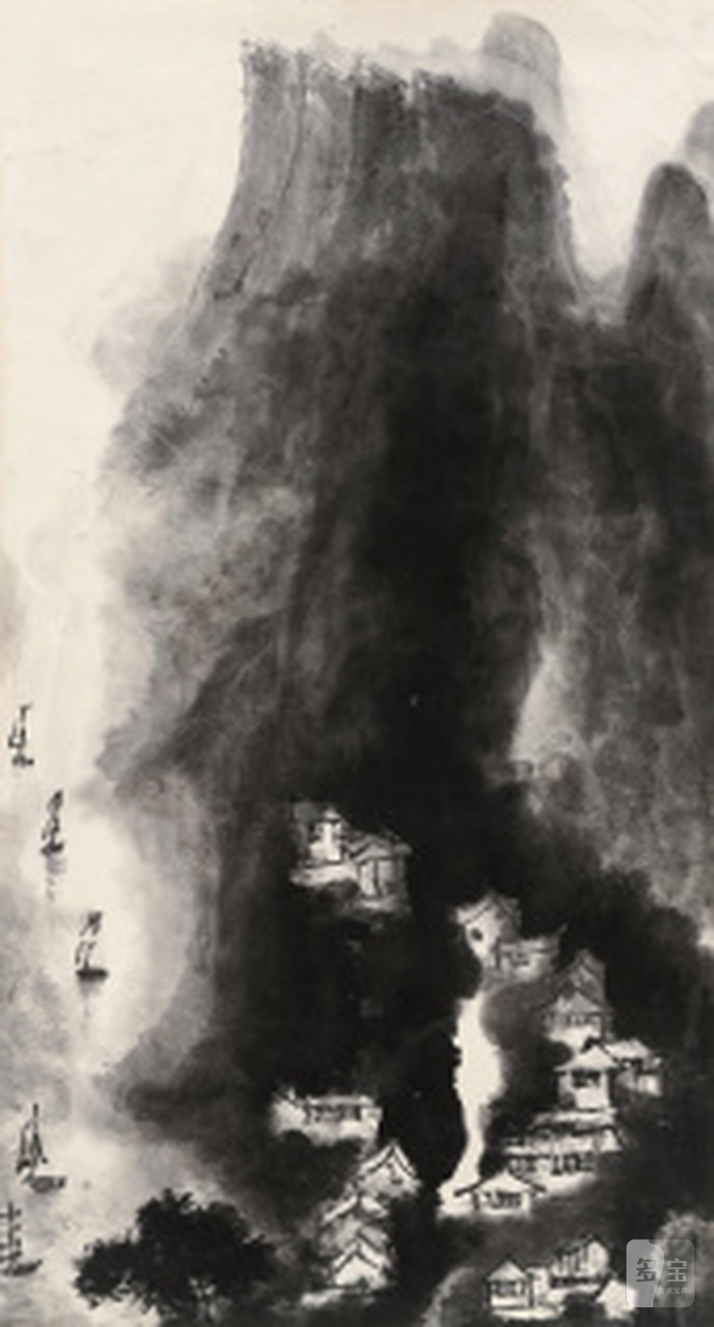 李可染 1907-1989 雨后江帆
